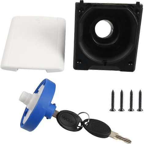 Trappe de remplissage d'eau douce pour camping-car, verrouillable et étanche à la poussière, avec couvercle rabattable et verrouillable, pour bateaux, yachts et remorques. Accessoires pour camping-car (1/5)