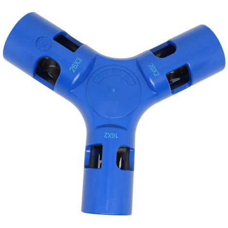 Calibreur d'e'bavurage triple professionnel Gryn pour tubes multicouches 16 20 26 mm