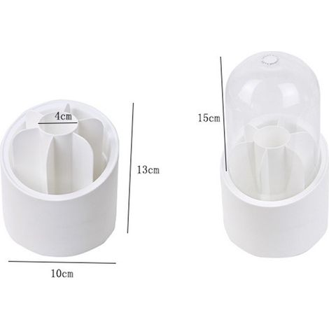 Porte-stylo multifonctionnel rotatif à 360 degrés, boîte de rangement pour articles de papeterie et cosmétiques, organisateur de maquillage anti-poussière, idée cadeau pour femme et petite amie (1/3)