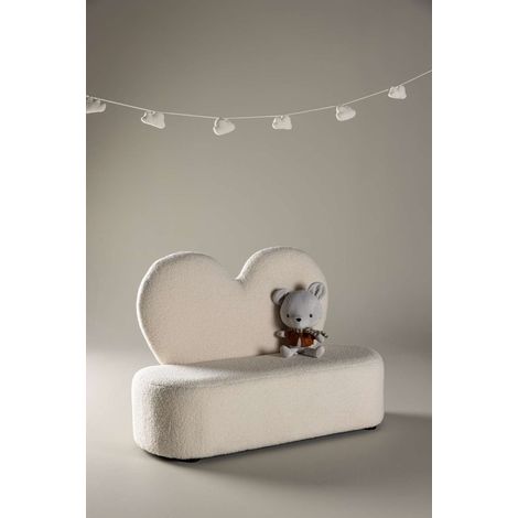 Kids canapé pour enfants teddy blanc. (1/5)