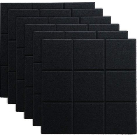 12 panneaux acoustiques autocollants, panneaux insonorisants en fibre de polyester, plaques insonorisantes pour maison et bureau (1/5)