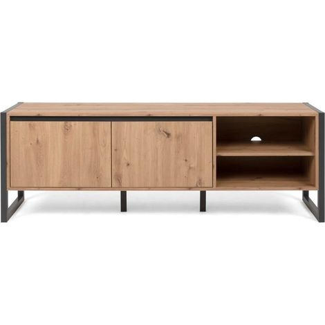 Mobile porta TV 160x55h cm colore quercia e antracite - Denver 54 (1/5)