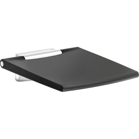 Siège rabattable siège PLAN CARE 450 mm chromé / noir-gris KEUCO