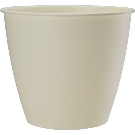 Maceta azalea de plástico 19 cm crema crudo (1/5)