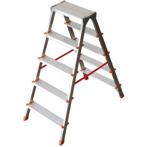 Taburete de aluminio con peldaños de 5+5 Facal