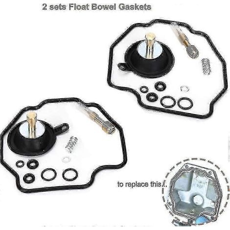 Kit de reparación de carburador compatible con Yamaha Virago 535 500 Xv535 Xv500 Xv. Kit de reparación de carburador con pistón, barrera, flotador, agujas y piezas.
