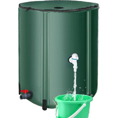 APEX Récupérateur d'eau de pluie pliable de 100 L, récupérateur d'eau de pluie portable pour collecter l'eau des gouttières