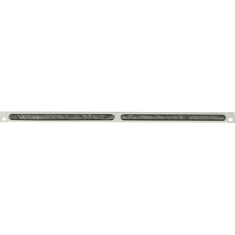 Organizzatore di cavi Lanview 1/2U da 19" con striscia a spazzola, bianco, RAO215WH