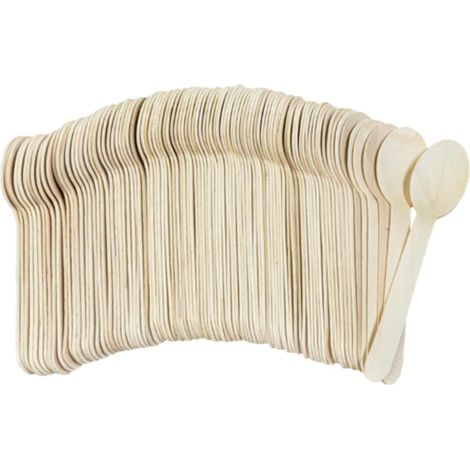 Cuillère en bois Abena 16 cm, 100 pièces (5397)