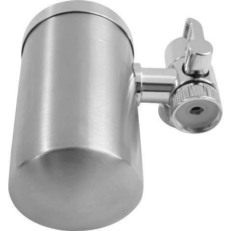 Sistema de filtración de agua, eliminación de metales pesados, compatible con la mayoría de grifos, color plata. (1/2)