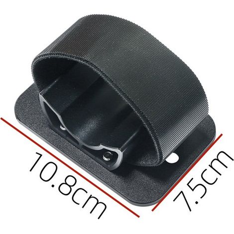 Support de fixation 10,8 x 7,5 cm - fixation réglable à visser pour vélo, VTT et fauteuil roulant, noir (1/5)