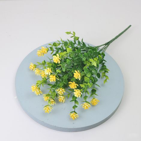 Plante Artificielle - Eucalyptus et Camélia - Résistante Aux Intempéries UV Et Eau - Pour Extérieur Balcon Jardin - Lot De 6 Bouquets (1/5)
