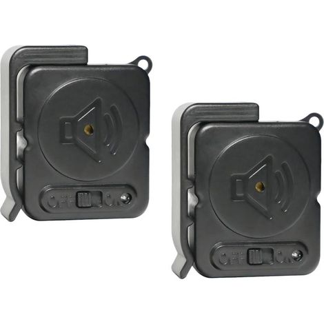Alarme de poignée de porte (lot de 2), capteur de vibrations 120 dB, détecte l'ouverture des portes et fenêtres, alarme antivol pour la sécurité de la maison (noir) (1/4)