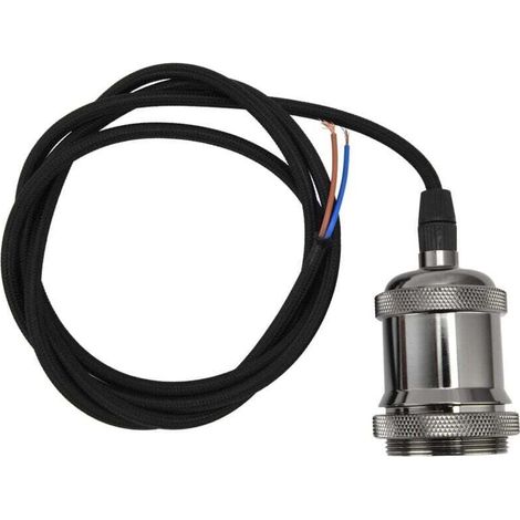 Kit de Cordon de Lampe Suspendue, kit de Cordon de Lampe Suspendue enfichable Facile à Utiliser Noir avec connecteur en Aluminium pour la Cuisine de Bar à la Maison