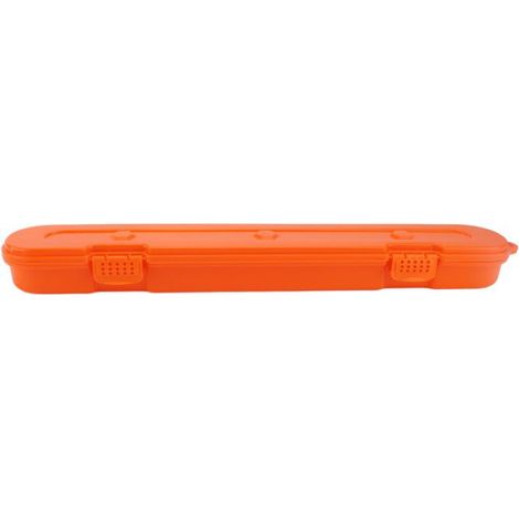Boîte de rangement pour chaînes de tronçonneuse - - Plastique orange - Grande capacité (1/5)
