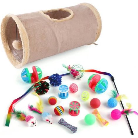 JOUET Jouets en baguette de chat 21 piècesensemble confort émotionnel divers chats intéressants style-Khaki 2 (1/3)
