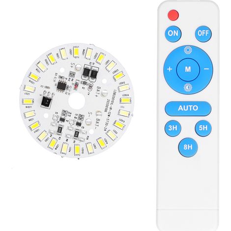 Panneau Lumineux Led 12W 24LED - Source Lumière Blanc Chaud Avec Télécommande - Pour Plafond Jardin Inondation - 3.7V (1/5)