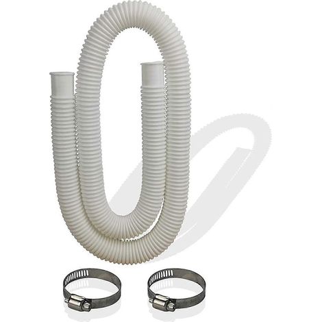 Tuyau de rechange pour piscine, tuyau pour piscines hors sol, tuyau de rechange pour pompe de filtration de piscine avec 2 anneaux de raccordement métalliques (1/5)