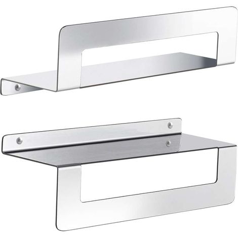 Sapho Gedy Cleo - Estante con toallero de 30 cm, acero inoxidable brillante. 2019133 (1/4)