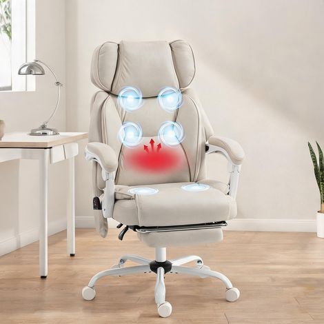Chaise de bureau crema en tejido Técnico 75,5 x 70 x 122,5 cm (1/5)