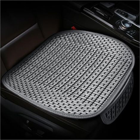 Set di 2 cuscini anteriori morbidi e traspiranti, adatti a tutte le stagioni, per auto, camion, SUV (grigio)
