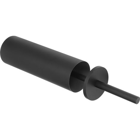 Toilettenbürste aus schwarzem Edelstahl, langer Griff für optimale Reinigungskraft, Badezimmer-Reinigungsset, für den privaten Gebrauch (1/5)