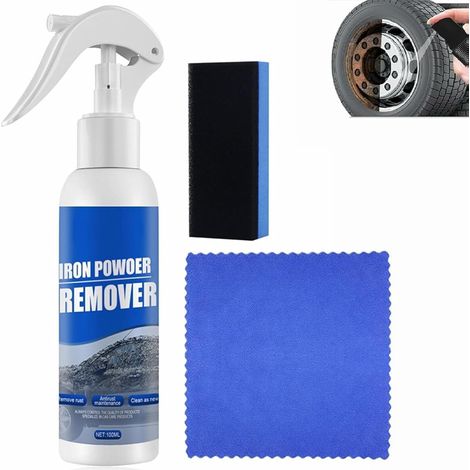 Iron Powder Remover, Enlève la Rouille en Spray, Convertisseur de Rouille, Rust Remover Spray, Stop-Rouille Spray Anti-Rouille, Antirouille Voiture,100ml (1/5)