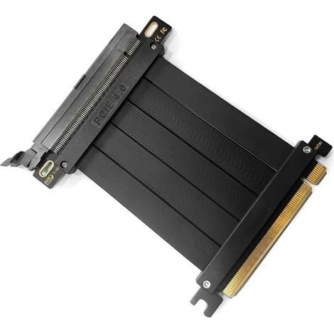 Pleine Vitesse PCI-E 4.0 16 X Câble D'Extension de Carte Graphique Adaptateur Port D'Extension 180 DegréS Câble de 10 Cm (1/5)