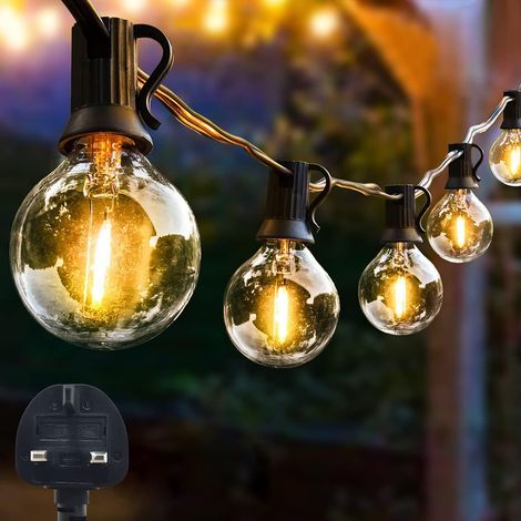 Ciel-G40 Festoon Guirlandes Lumière 1.5M G40 15 Ampoules LED, Lampe de Jardin Pour La Décoration de Fête Exterieur Étanche IP45 (1/5)