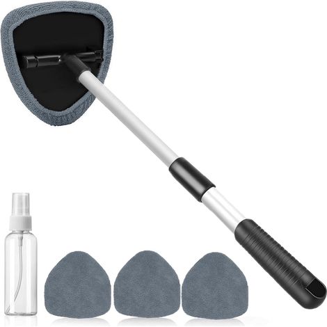 Kit de nettoyage de pare-brise - pour éliminer la buée et l'humidité des vitres de voiture - ensemble de 5 pièces, gris (1/4)