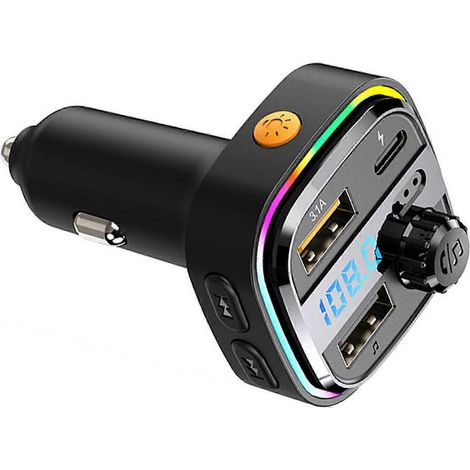 Bluetooth-MP3-Player fürs Auto, FM-Transmitter, USB-Ladeanschluss, multifunktionaler Bluetooth-Adapter fürs Auto