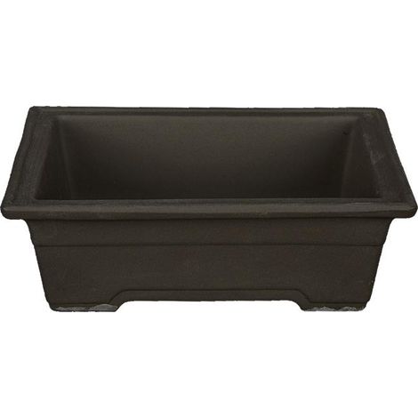Vaso per bonsai Giapponese Morrisan rettangolare in gres 17,5x12x6 cm - B05-17a (1/4)