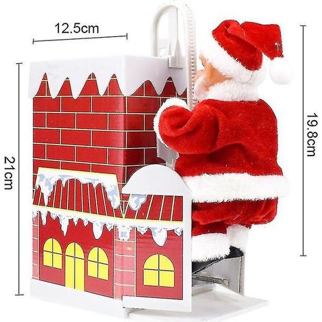 Bambola di babbo Natale arrampicata camino bambola elettrico di musica di Natale, decorazione di Natale, regalo per i bambini (1/5)