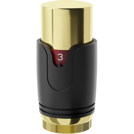 Mexen Uni-Term testa termostatica per radiatore, nero/oro - W900-000-75 (1/2)