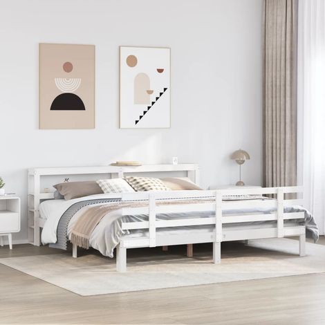 Estructura de cama con cabecero sin colchón  180x200 cm