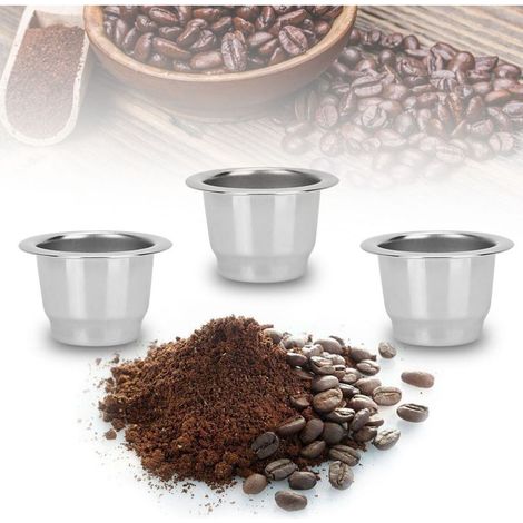 Capsule à café réutilisable en acier inoxydable pour machine Nespresso, rechargeable et écologique (1/5)