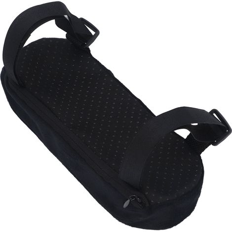 Lot de 4 coussins d'accoudoirs de chaise en mousse souple avec sangle réglable, multifonctionnels, pour chaises de bureau et fauteuils roulants, noirs. (1/5)