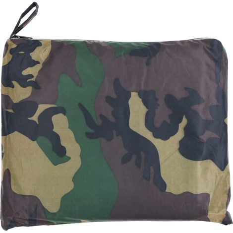 Combinaison de pluie avec capuche 2 pcs Hommes Camouflage L