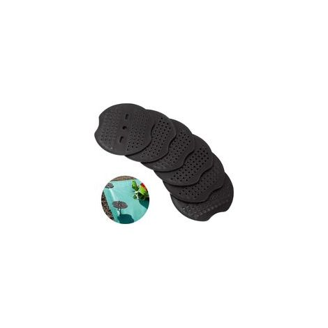 100pcs Rondelle pour Piquet de Fixation, Joints d'ancrage au Sol en Plastique, 3Trous Rondelle de Fixation pour Ferme, Paillage, Grillage et Filets, Couverture de Gazon, Tente (Noir)