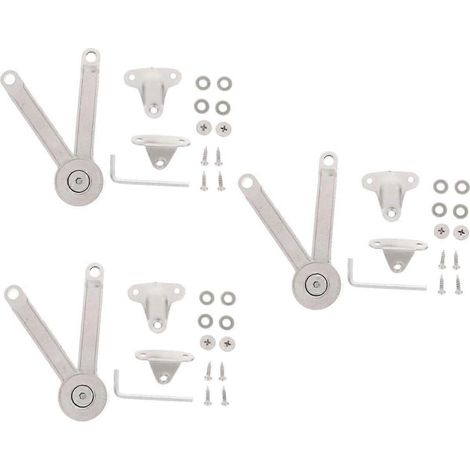 Tofficu Lot de 3 charnières de support de couvercle pour placard, fermeture amortie, cuisine (1/5)