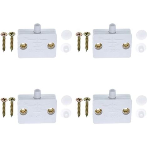 4 x Interrupteur de porte d'armoire, contacteur 230 V, interrupteur de pont, normalement fermé, blanc (1/5)