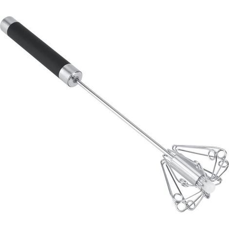 HONORNIC - Batteur d'oeufs rotatif, batteur manuel durable antirouille d'acier inoxydable pour des ustensiles de cuisine de cuisine à la (1/4)
