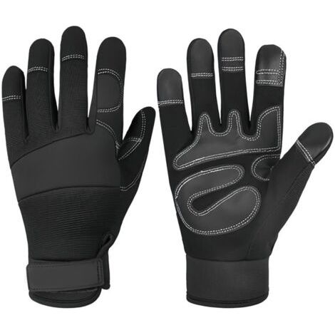 Gants de protection pour tronçonneuse, gants forestiers (tronçonneuses et outils de jardinage) - Taille 11 Noir (XL) (1/5)