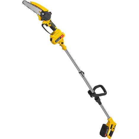 Flasidu – Tronçonneuse à batterie 21V 550W – 2 batteries 1500mAh – Moteur sans balais – Perche télescopique 0,9-5,9 pieds – Coupe précise pour bois dur - FIL 2 EN (1/5)