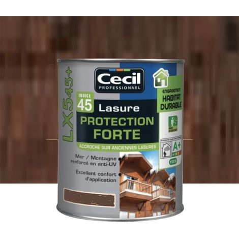 Lasure extérieure protection forte 1 L – Chêne ancien – Résistance UV et intempéries – Pour bois dur et teck – Cecil