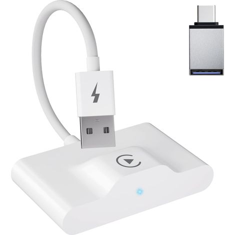 Adaptateur CarPlay sans Fil pour iPhone, Convertissez Filaire en équipées, Bluetooth 5Ghz WiFi Auto-Connect (1/5)