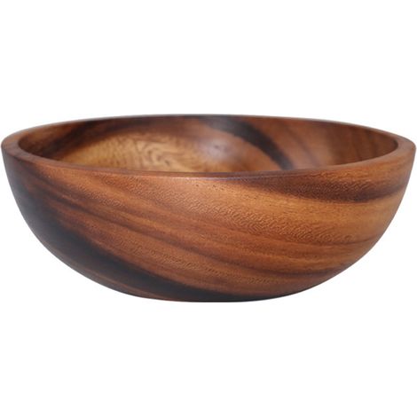 Salad Bowl - Beech Wood - Round Kitchen Serving Bowl - Natural Finish - 8 cm Diameter x 6 cm Height - 1 Piece (1/5)