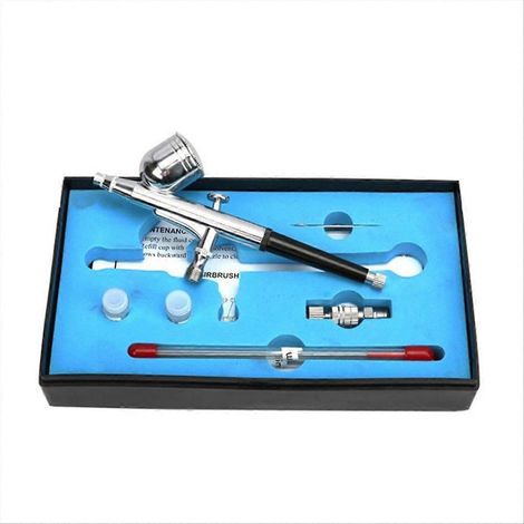 Kit de Pulvérisation pour Maquillage, Peinture de Maquettes, Art des Ongles et Décoration de Gâteaux - Outil de Peinture à Airbrush pour Projets Créatifs (1/5)