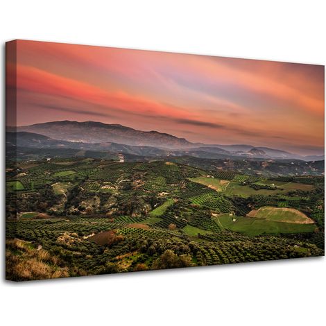 Leinwanddruck Naturpanorama des Hochlands 80x50 cm