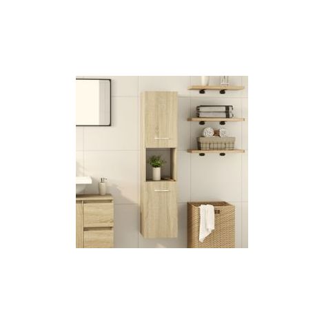 Armoire de salle de bain Chêne sonoma 30x30x130 (1/5)